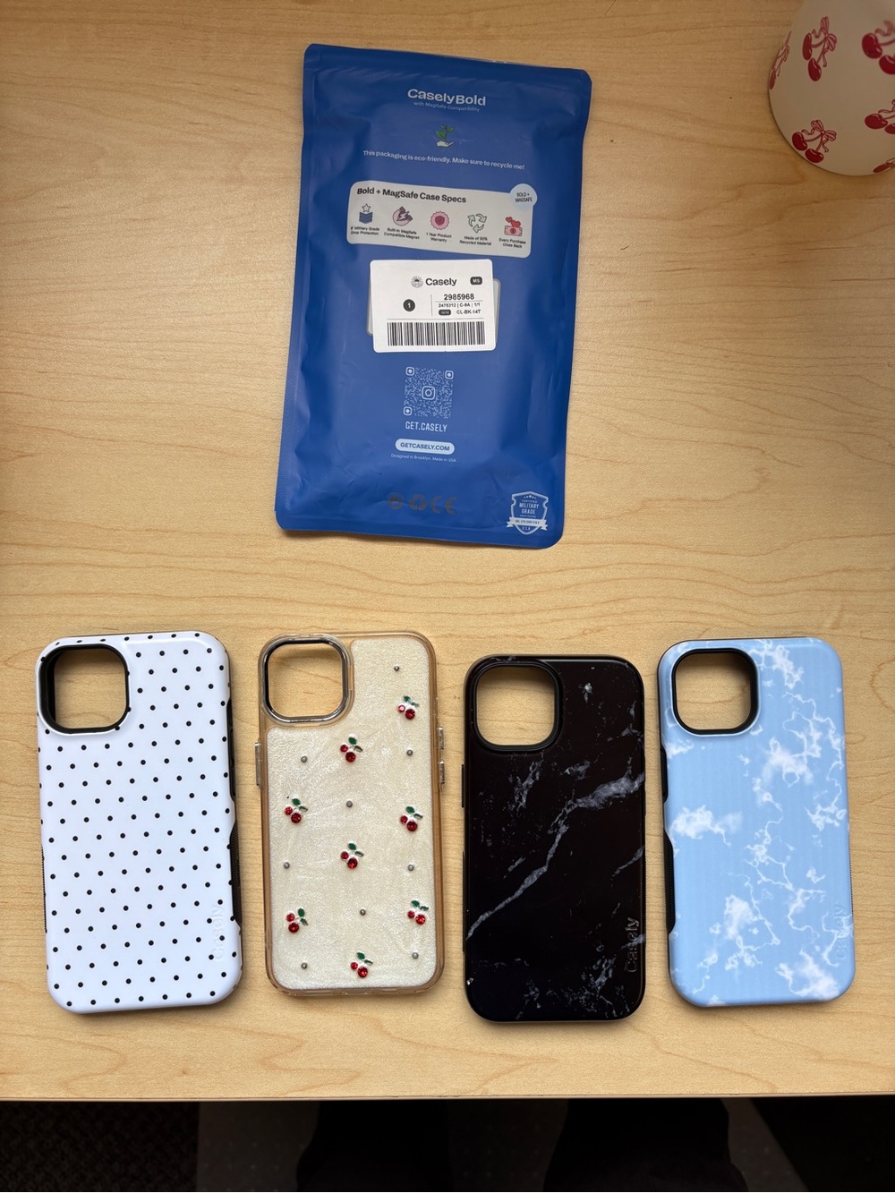 Blue Protective Phone Case - Marble & Pattern Collection iPhone 15
